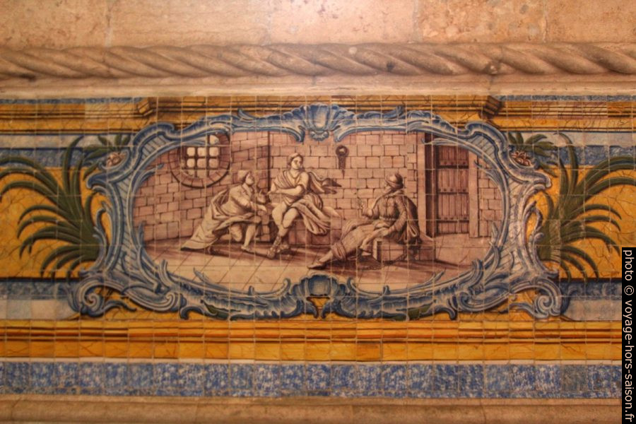 Personnages représentés sur les faïences du réfectoire du Monastère des Hiéronymites. Photo © André M. Winter