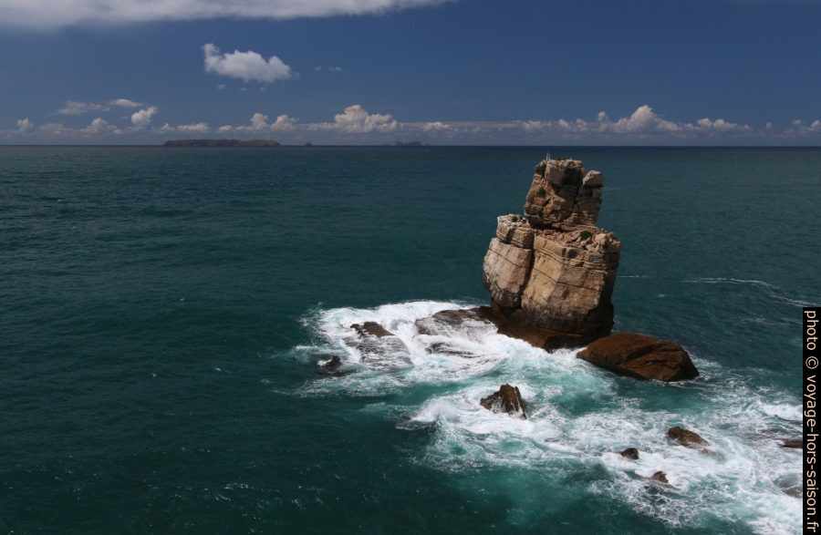 Archipel des Berlengas et le rocher isolé devant le Cabo Carvoeiro. Photo © André M. Winter