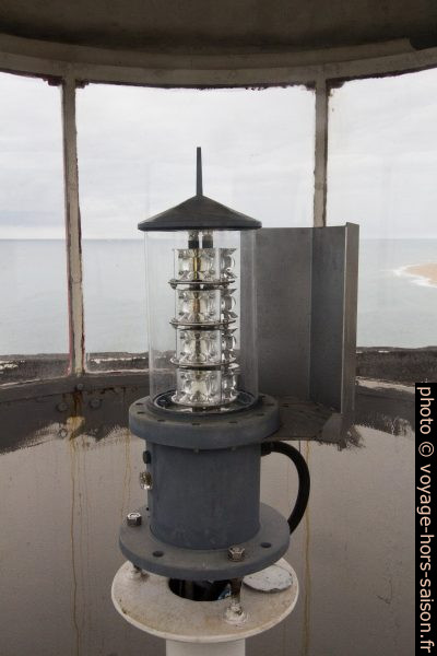 Lampe à LEDs et lentilles du phare de Nazaré. Photo © André M. Winter