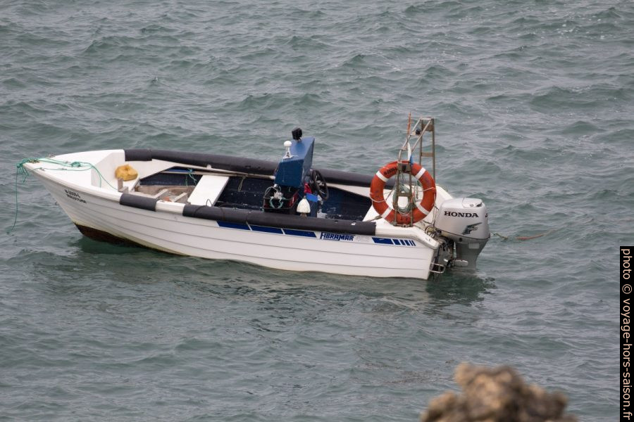Bateau des pêcheurs de pédonculés au Cabo da Nazaré. Photo © André M. Winter