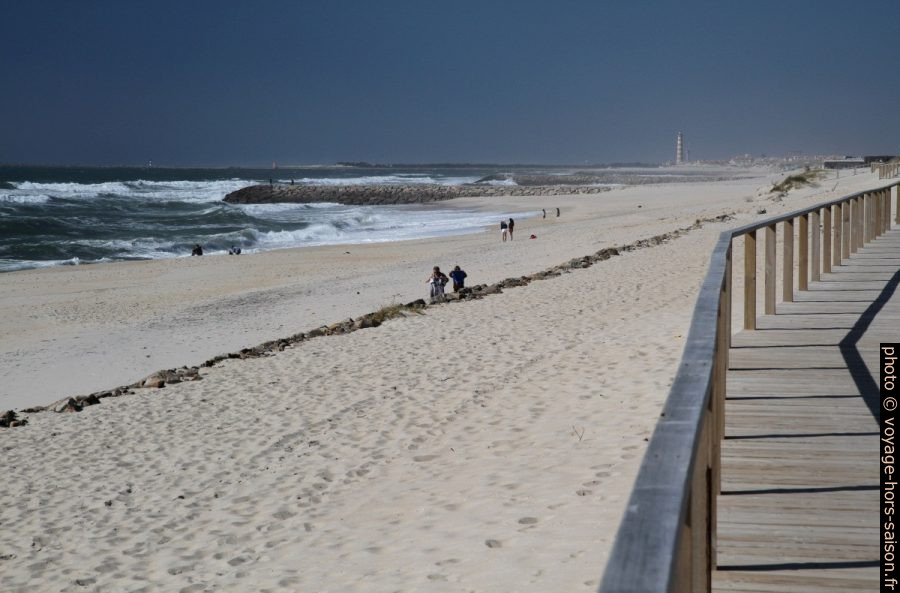 Chemin de madriers longeant la Praia da Costa Nova. Photo © Alex Medwedeff