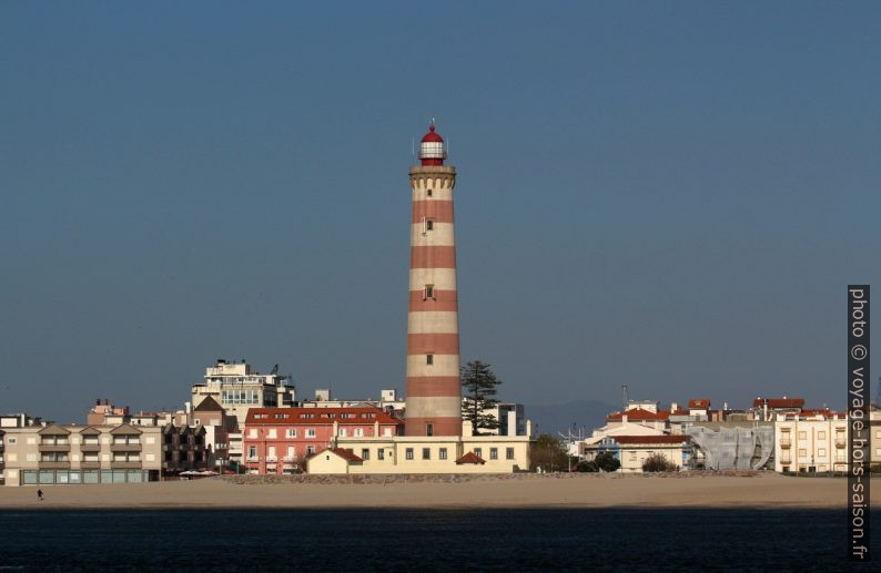 Phare d'Aveiro vu du môle sud. Photo © André M. Winter