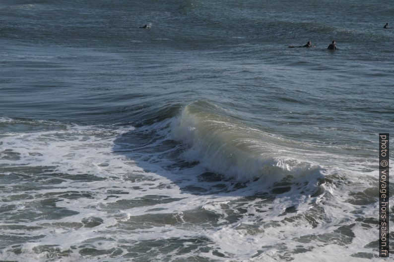 Une vague déferle avant la plage. Photo © André M. Winter