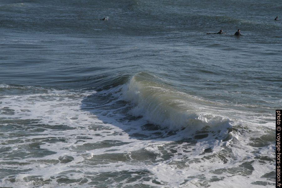 Une vague déferle avant la plage. Photo © André M. Winter