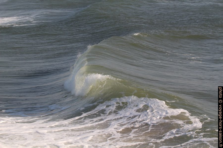 La vague se brise en déferlant. Photo © André M. Winter