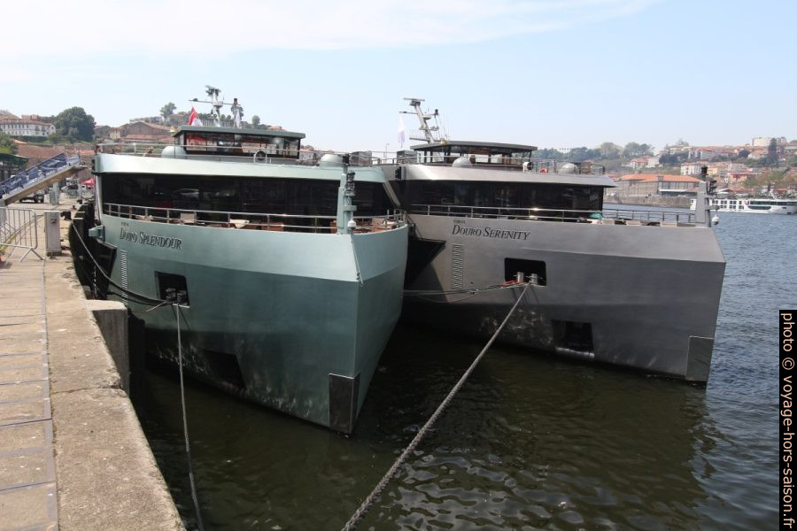 Deux navires de croisière sur le Douro. Photo © André M. Winter