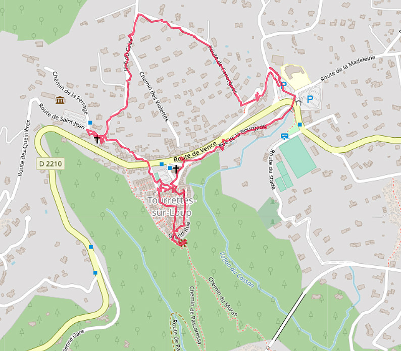 Carte OpenStreetMap de Tourrettes-sur-Loup