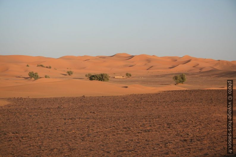 Camp dans les dunes au sud de Erg Chebbi. Photo © André M. Winter