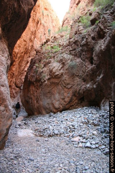 Deuxième section d'un canyon latéral aux Gorges du Dadès. Photo © André M. Winter