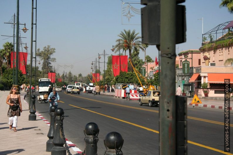 Avenue Mohammed V à Marrakech. Photo © André M. Winter