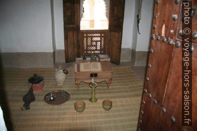 Chambre d'étudiant rural dans la medersa Ben Youssef. Photo © André M. Winter