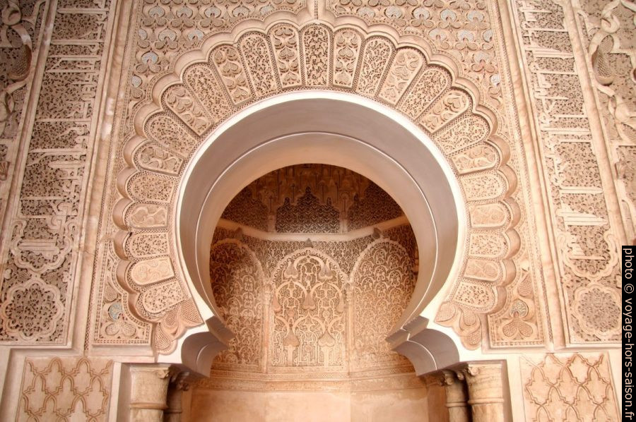 Mihrab de la Medersa Ben Youssef. Photo © André M. Winter