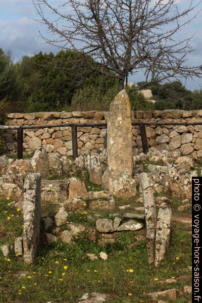 Chambre funéraire et menhir dans la nécropole Li Muri. Photo © André M. Winter
