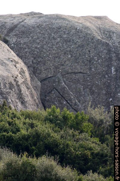 Figure sur un rocher granitique erodé. Photo © André M. Winter