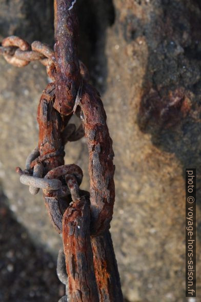 Grosse chaîne rouillée. Photo © Alex Medwedeff