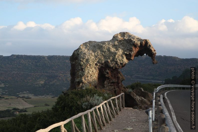 L'Elefante, roche volcanique en bord de route. Photo © Alex Medwedeff