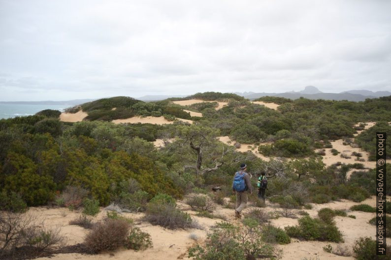 André et Nicolas dans les dunes de Piscinas. Photo © Alex Medwedeff