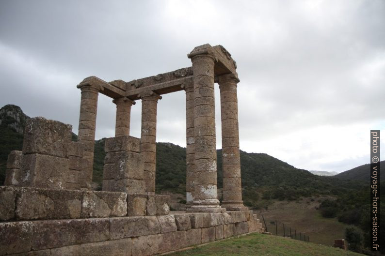 Colonnes de la partie antérieure du Temple d'Antas. Photo © Alex Medwedeff