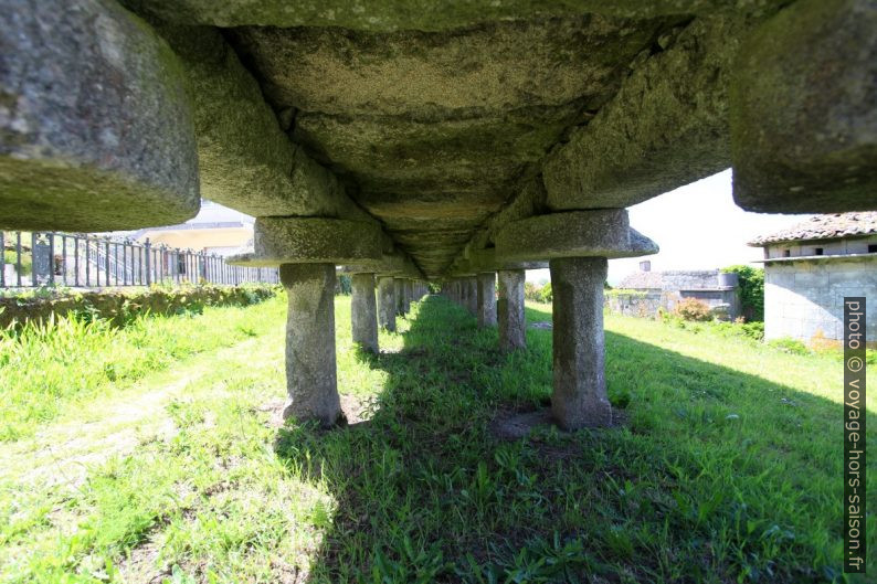 Vue sous le hórreo de Lira. Photo © André M. Winter