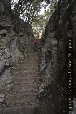 Dernière section de l'escalier du Faro del Caballo. Photo © André M. Winter