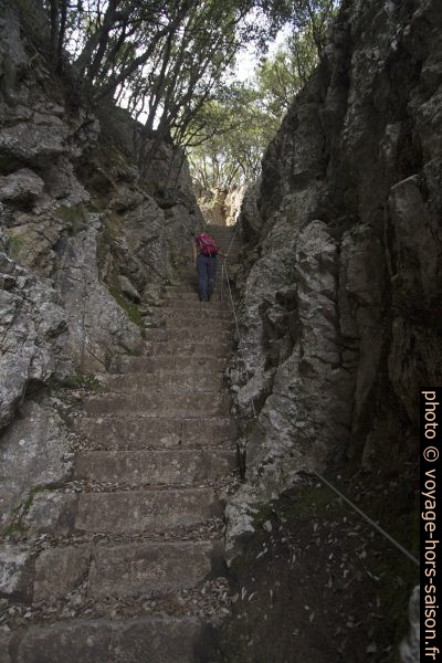 Dernière section de l'escalier du Faro del Caballo. Photo © André M. Winter
