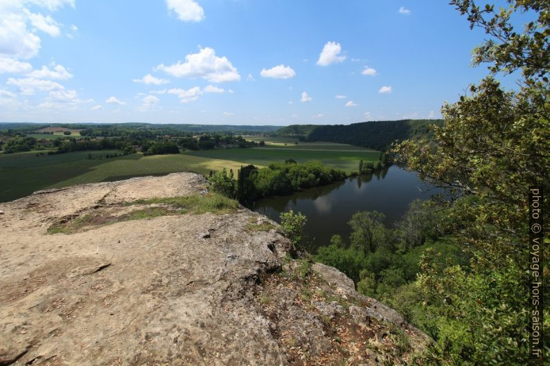 Rocher du belvédère naturel de la Cingle de Trémolat. Photo © André M. Winter