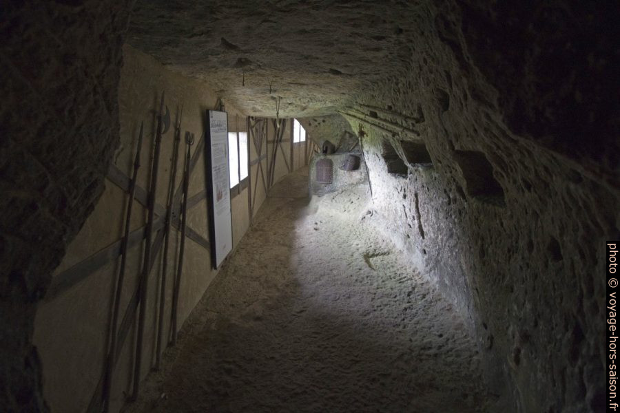 Abri sous roche fermé par colombages de la Roque Saint-Christophe. Photo © André M. Winter