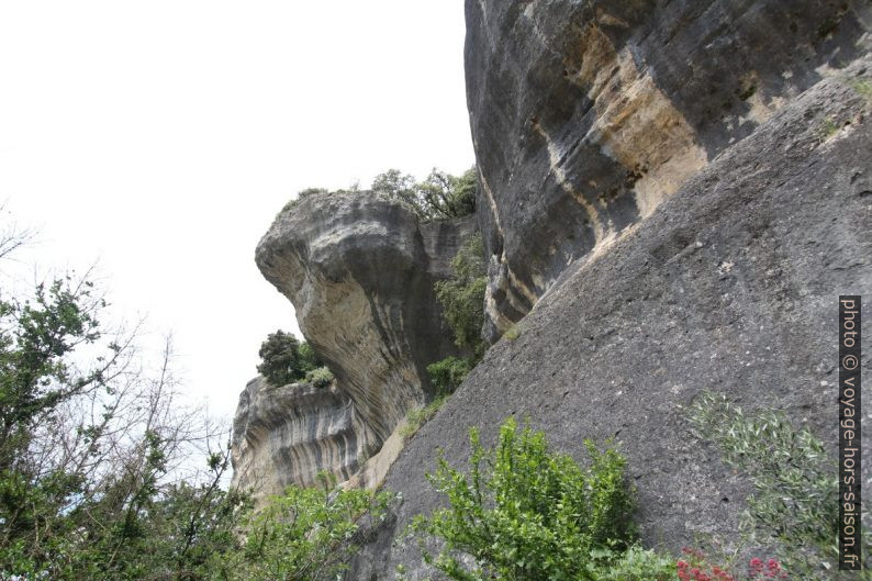 Paroi en surplomb des Eyzies. Photo © Alex Medwedeff