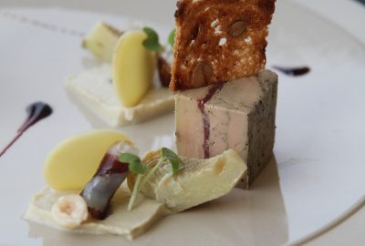 Foie gras au jambon de canard. Photo © Alex Medwedeff