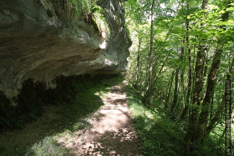 Falaise en surplomb au bord du chemin. Photo © André M. Winter