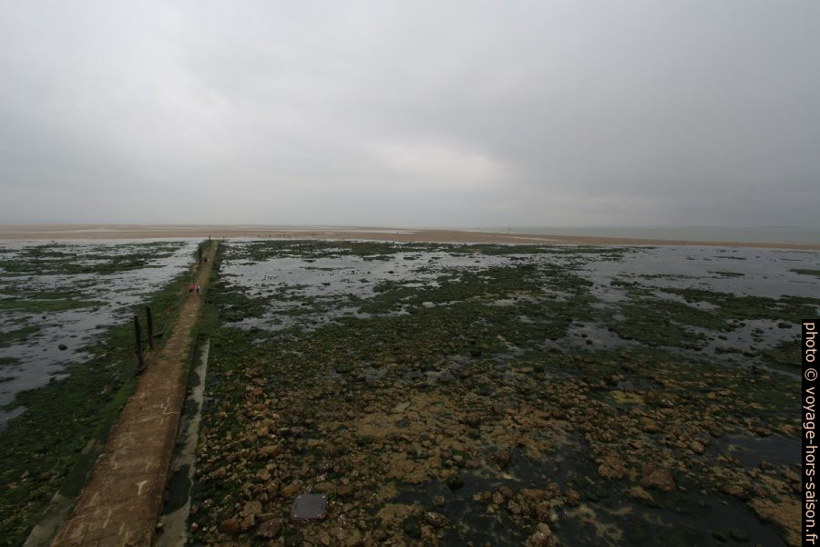 Jetée empierrée à l'est du Phare de Cordouan. Photo © André M. Winter