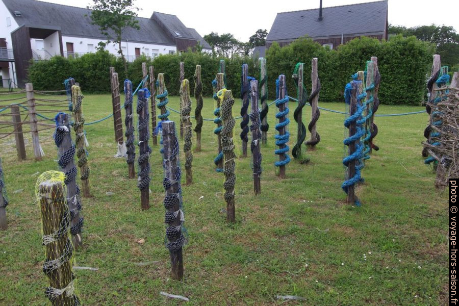 Exemples de supports d'ostréiculture. Photo © André M. Winter