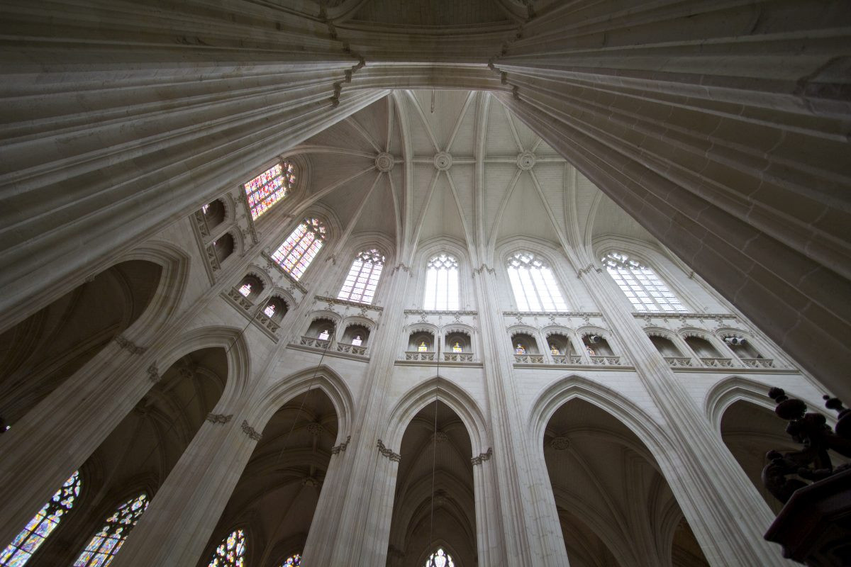 Voûtes du transept de la Cathédrale Saint-Pierre-et-Saint-Paul de Nantes. Photo © Alex Medwedeff