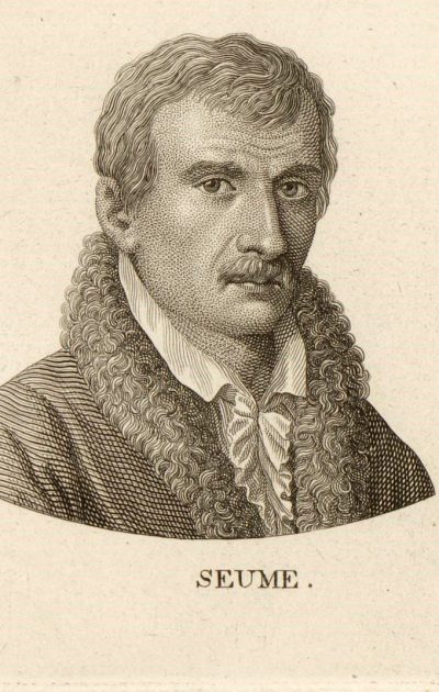 Gravure du portait de Johann Gottfried Seume du début du 19e siècle par Ernst Ludwig Riepenhausen