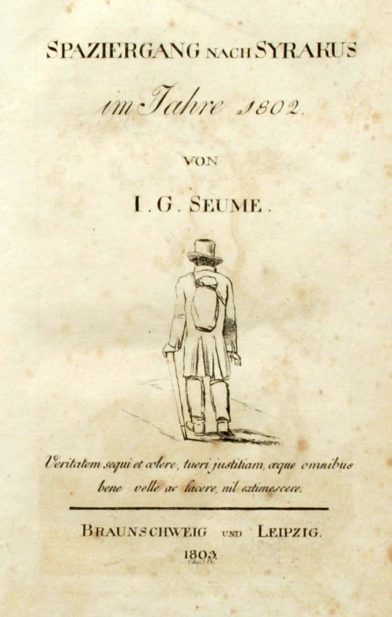 Titre du livre Spaziergang à Syrakus de 1803. Photo CCBY3 Wikimedia H.-P.Haack