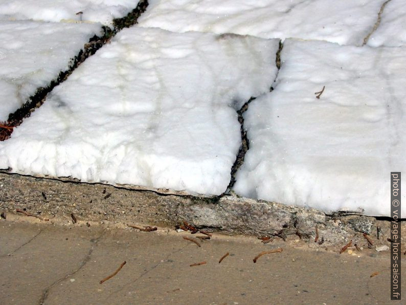 Plaques de marbre érodées au sol. Photo © André M. Winter