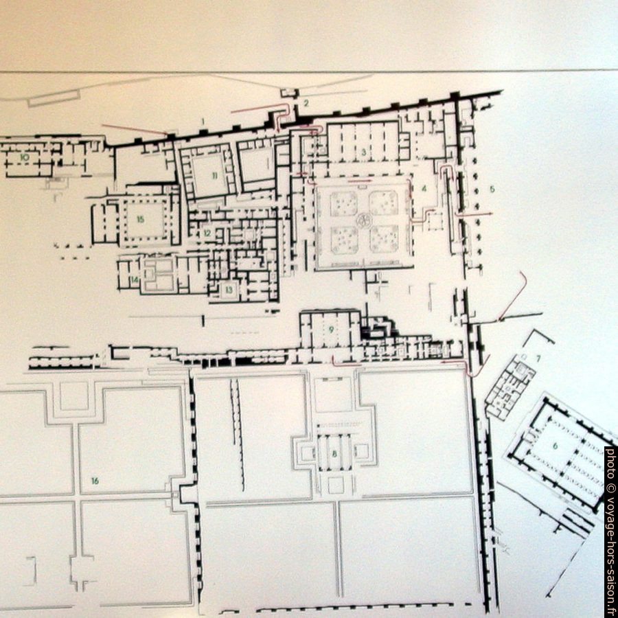 Plan des ruines de Medinat Al-Zahra. Photo © André M. Winter