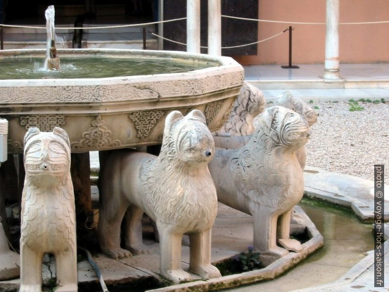 Le lions de la fontaine du Patio de los Leones. Photo © André M. Winter