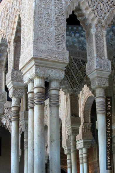 Colonnes fines du Patio de los Leones. Photo © Alex Medwedeff