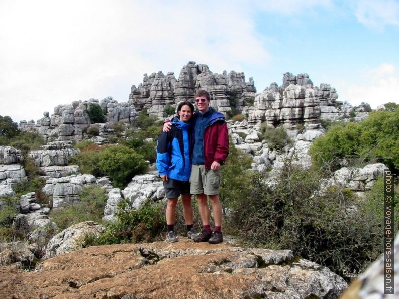 Alex et André dans le karst de El Torcal. Photo © André M. Winter