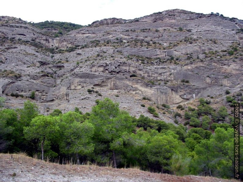 Paroi rocheuse près d'El Chorro. Photo © André M. Winter