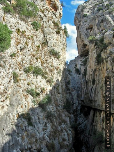 Partie nord du Caminito del Rey en 2003. Photo © André M. Winter