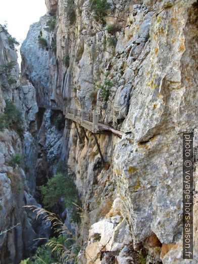 Accès nord du Caminito del Rey en 2003. Photo © André M. Winter