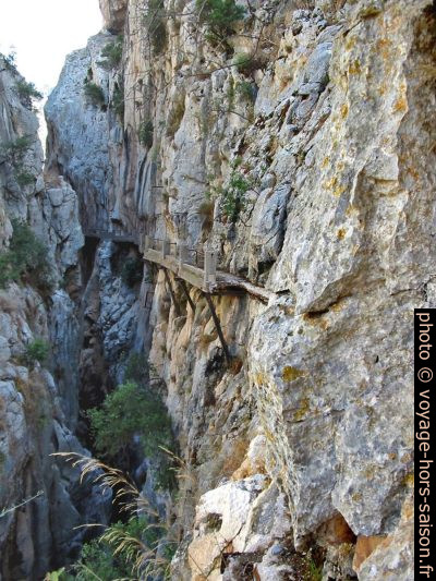 Accès nord du Caminito del Rey en 2003. Photo © André M. Winter