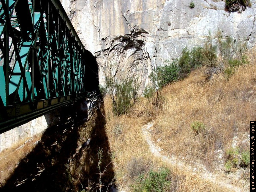 Pont métallique et chemin parallèle. Photo © André M. Winter