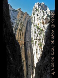 Les gorges Garganta del Chorro vus du tunnel du chemin de fer. Photo © André M. Winter