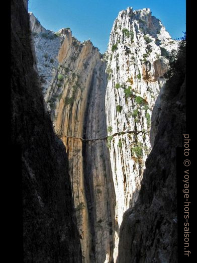 Les gorges Garganta del Chorro vus du tunnel du chemin de fer. Photo © André M. Winter