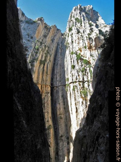 Les gorges Garganta del Chorro vus du tunnel du chemin de fer. Photo © André M. Winter