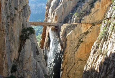 La Garganta del Chorro et le pont de la conduite forcée . Photo © André M. Winter