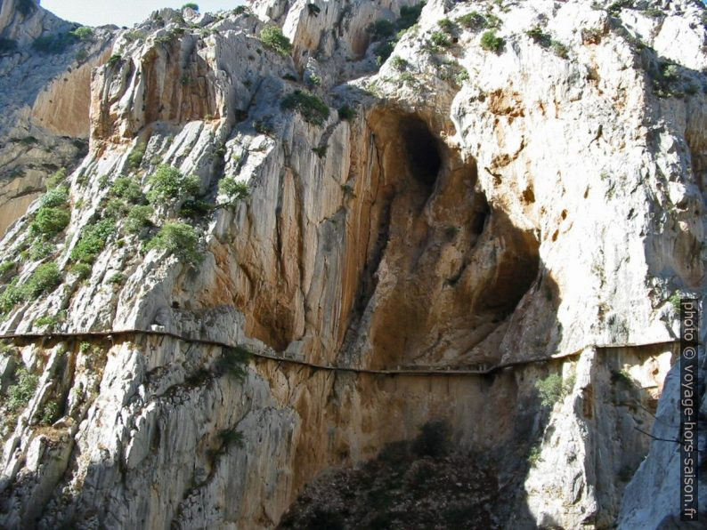 Le Caminito del Rey en béton en 2003. Photo © André M. Winter